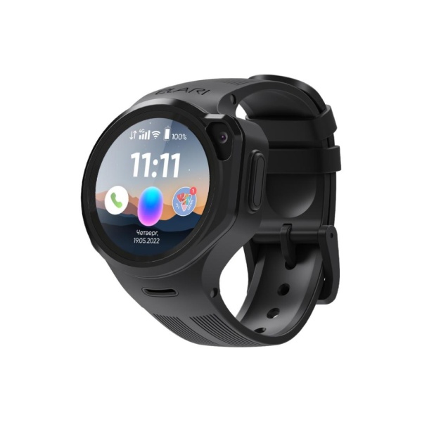Часы детские Elari KidPhone 4GR M черные